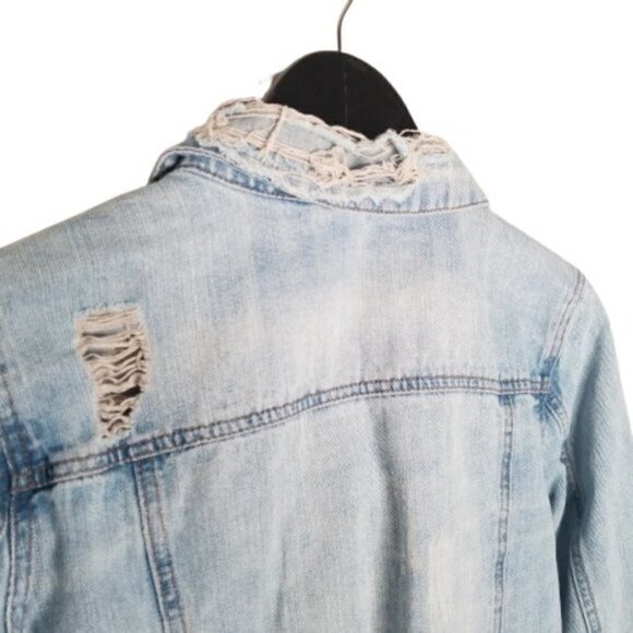 Highway Jeans Distressed Destroyed Trucker Jacket - Picture 6 of 8